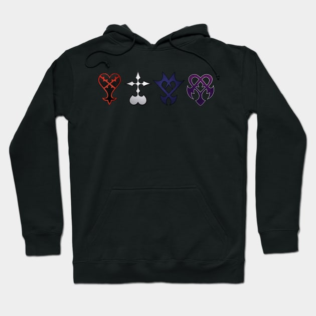 All Kingdom Hearts Enemies Unite (Without Quote) Hoodie by Arcanekeyblade5